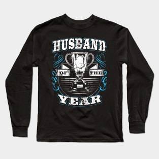 Cotton second anniversary gift for husband, Husband of the year Long Sleeve T-Shirt